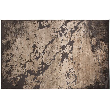 Tapis colonial en chenille noir Aggie