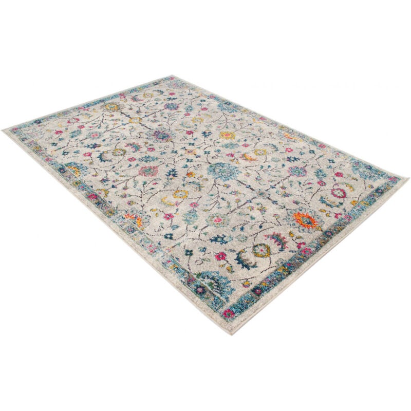 Tapis coloré pour salon ethnique rectangle berbère Athlone Multicolore 80x300