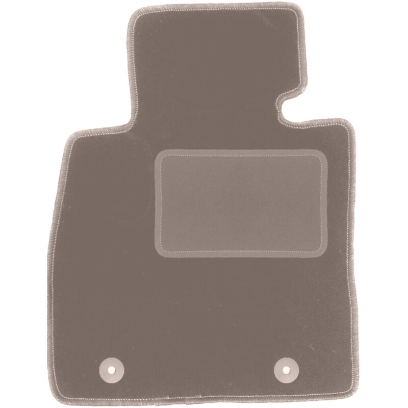 Tapis conducteur beige pour Mazda 2 IV à hayon (2014-)