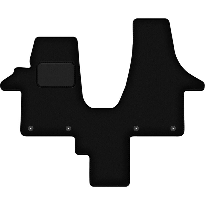 Tapis conducteur noir pour : VW Transporter T5 Caravelle 2 places (2003-2015)