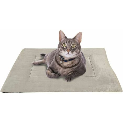 Tapis Confortable pour Chien Coussin Chat Matelas pour Chat Lavable Matelas pour Animaux de Compagnie MZ126 (40 50cm, Grey)