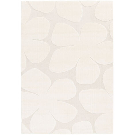 Tapis contemporain à motif floral en relief - 120x170cm - Flow