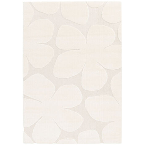 Tapis contemporain à motif floral en relief - 160x230cm - Flow