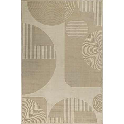Tapis Contemporain Marron Idoia Idéal Salon - Nuance de brun contemporain et chic