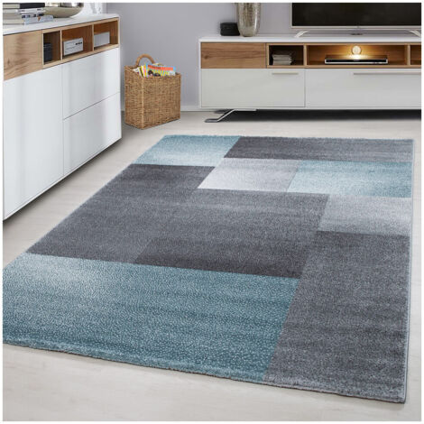 Tapis contemporain rectangle graphique Salmon Bleu 200x290
