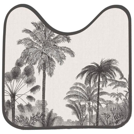 tapis contour wc 45 x 45 cm microfibre imprimee cocoty des. place