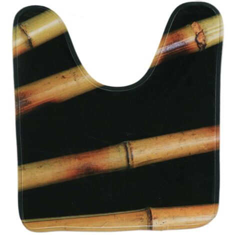 Tapis contour WC en microfibre 45 x 50 cm déco Bath Time - TENDANCE