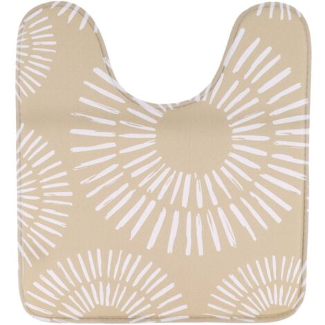 Tapis contour WC en microfibre 45 x 50 cm déco Ethnic Spirals - TENDANCE