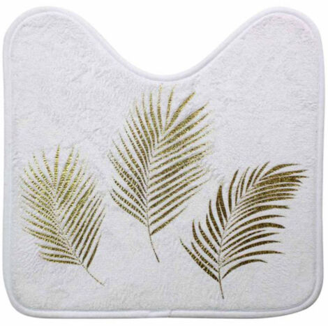 Tapis Contour WC Imprimé "Orbella" 45x45cm Blanc