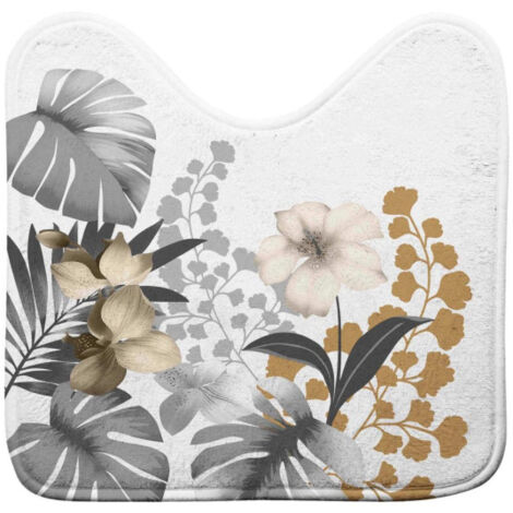 Tapis Contour WC "Kelly" 45x45cm Blanc