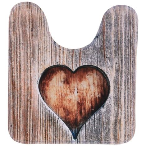 Tapis contour wc microfibre imprime 45x50 cm - amour - Tendance