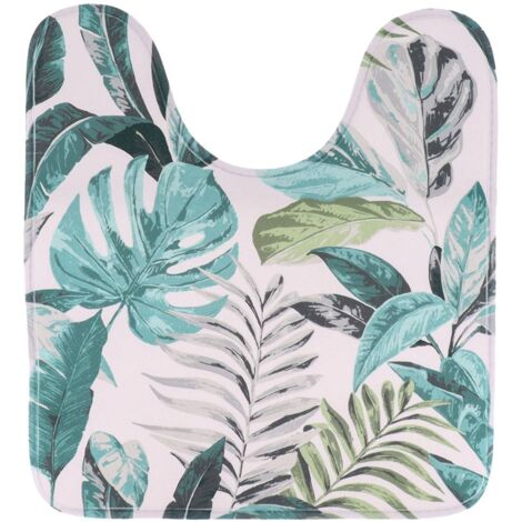 Tapis contour wc microfibre imprime 45x50 cm - jardin d hiver - Tendance