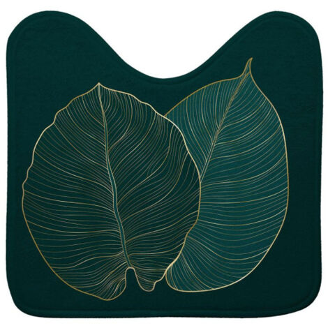 Tapis Contour WC Microfibre "Jade" 45x45cm Vert