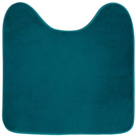Tapis Contour WC "Vitamine II" 45x45cm Bleu Émeraude