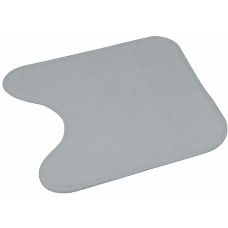 Tapis contour wc LIGNUS 50x45 gris brume en coton
