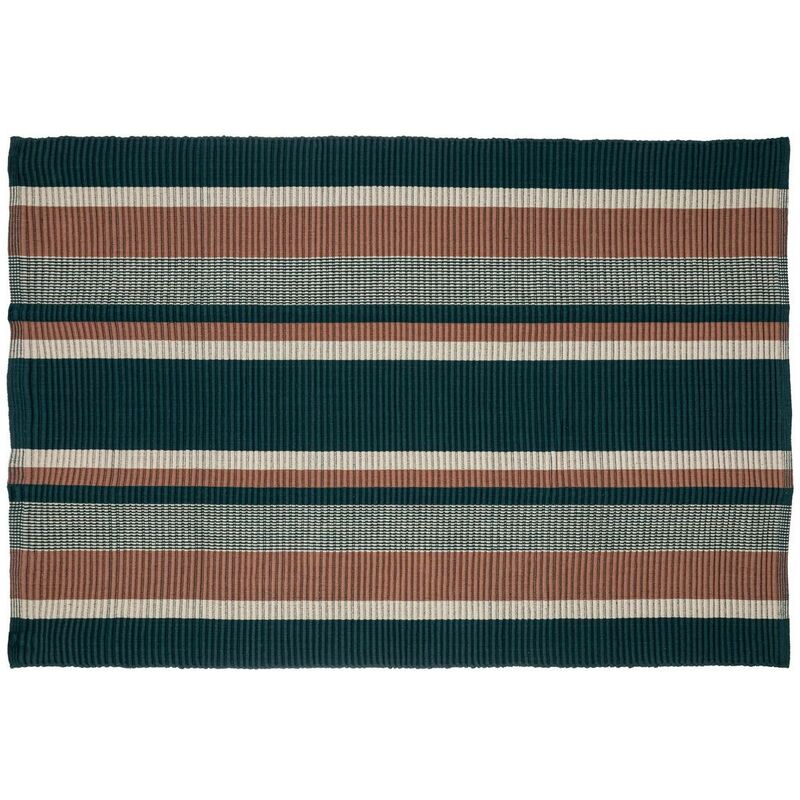 Tapis Collectionneur 120x170 Coton Bleu Canard Atmosphera