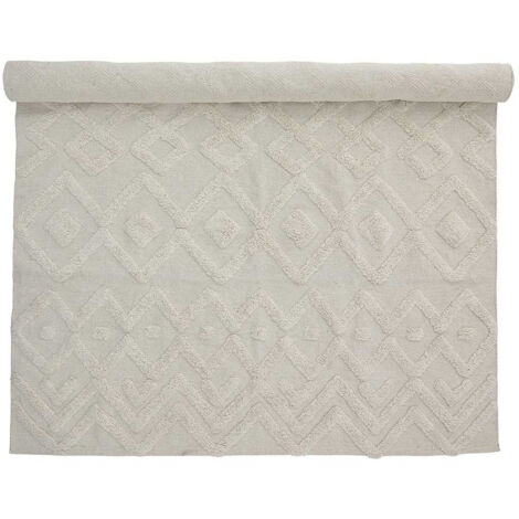 Tapis coton relief blanc Billa 140 x 200 cm Bloomingville