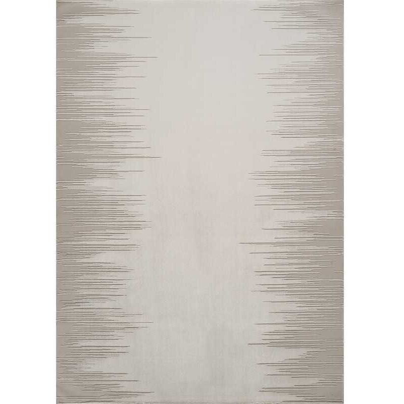 Tapis lavable en machine moderne beige OSLO 76 en matière recyclée 80x150 cm
