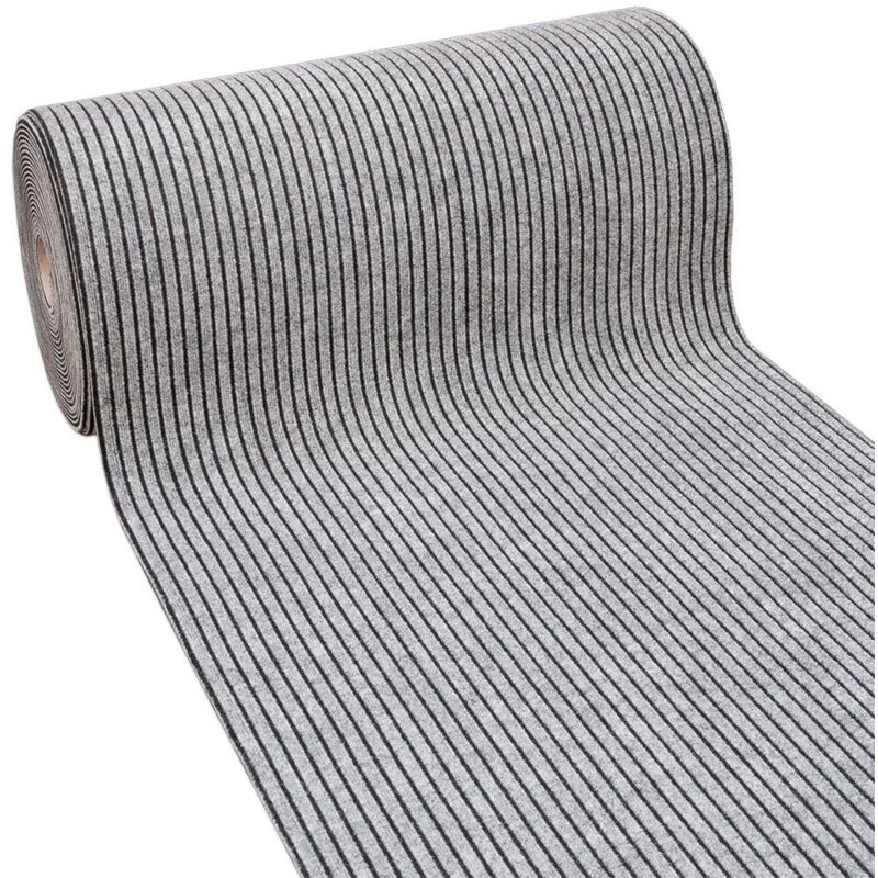 Emmevi Mv S.p.a. - Tapis Coureur Au Metre H100 Cuisine Moquette Épais Intérieur Extérieur Rayé - Gris