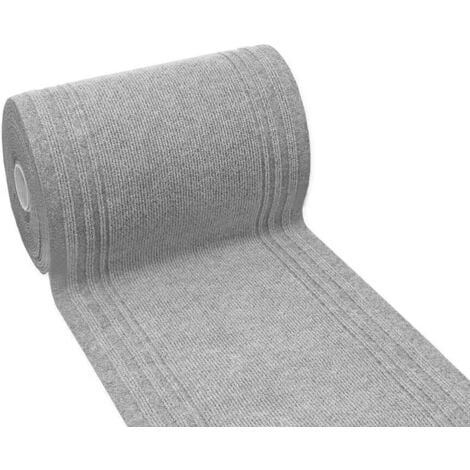 EMMEVI MV S.P.A. Tapis Coureur d'entrée Absorbant Antidérapant sur mesure Couloir Au Mètre h67 - Gris Clair