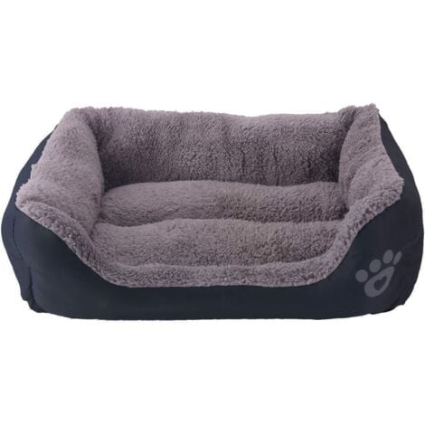XIDJUIKM Tapis, coussin et matelas pour chien, Couchage pour chien - Panier pour Chien et Chat - 54×42cm(Noir)