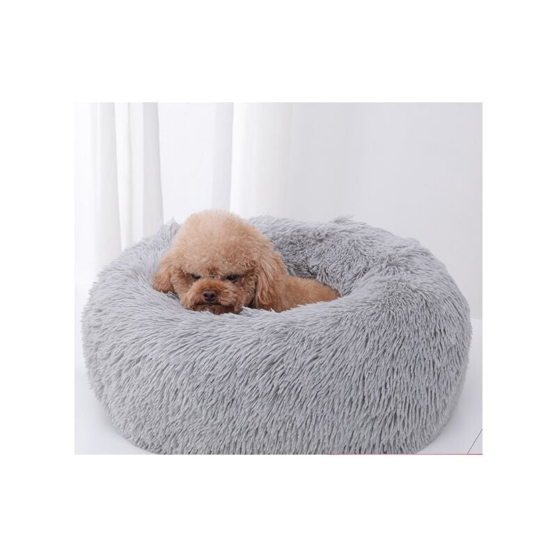Tapis, coussin et matelas pour chien, Lit Moelleux Rond pour Chien Extra Large Lavable avec Coussin,Deluxe Panier Chien Coussin Panier Donut lit pour