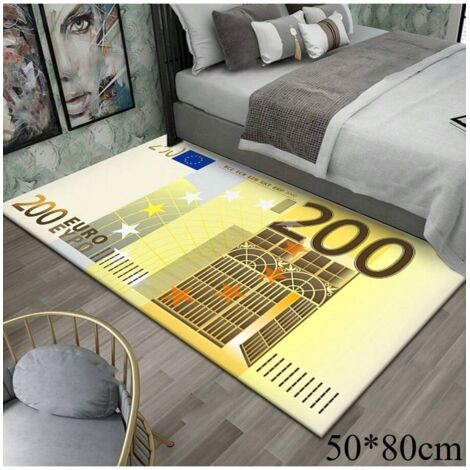 Tapis créatif à motif dollar – Tapis de chambre épais, résistant, antidérapant et facile à nettoyer, paillasson d'entrée, convient au salon et autres pièces, 50 x 80 cm，200 EUR