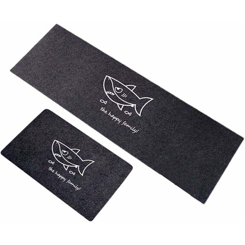Tapis Cuisine Antidérapant 2 Pièces, Absorbant Eau Tapis pour entrée de Salle de Bain, Paillasson Tapis de Sol Cuisine Devant Evier 2 L