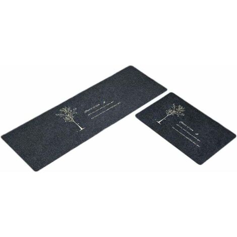 Tapis Cuisine Antidérapant 2 Pièces, Absorbant Eau Tapis pour entrée de Salle de Bain, Paillasson Tapis de Sol Cuisine Devant Evier 7 S-Fei Yu