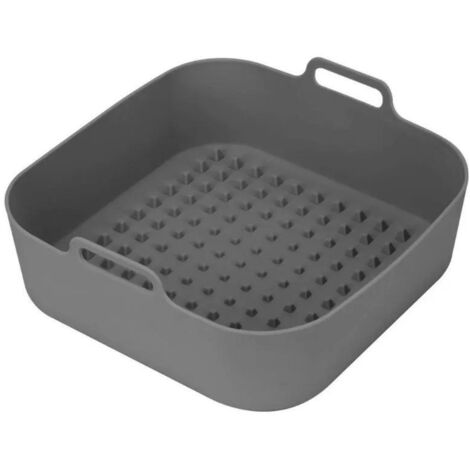 Tapis cuisson silicone 20x20 cm antiadhésif, réutilisable pour friteuse à air, lave-vaisselle