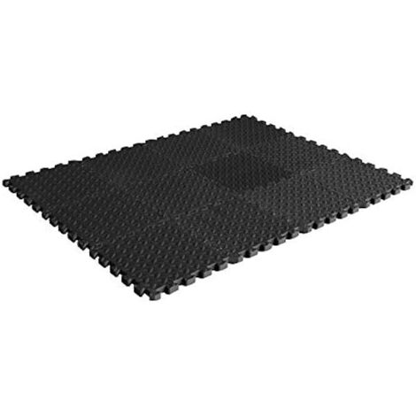 Tapis D Exercice - 12 Pièces Emboîtables 30 x 30 x 1,3 cm - Surface Antidérapante À Texture Losange - Pour Salle De Sport Ou Home Gym - Lot De 1