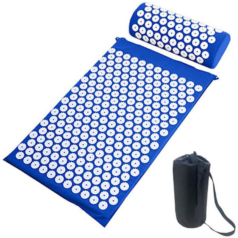 Tapis d'acupression de yoga et ensemble d'oreillers avec sac, tapis