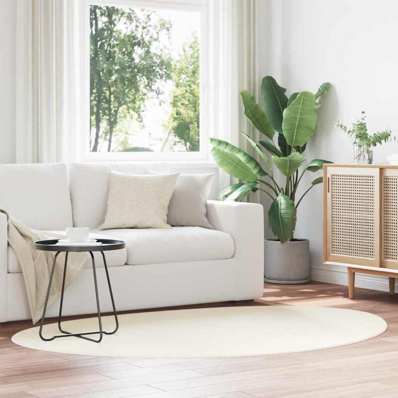 Tapis 'huarte' à poils courts, doux et lavable crème 120x170 cm Vidaxl