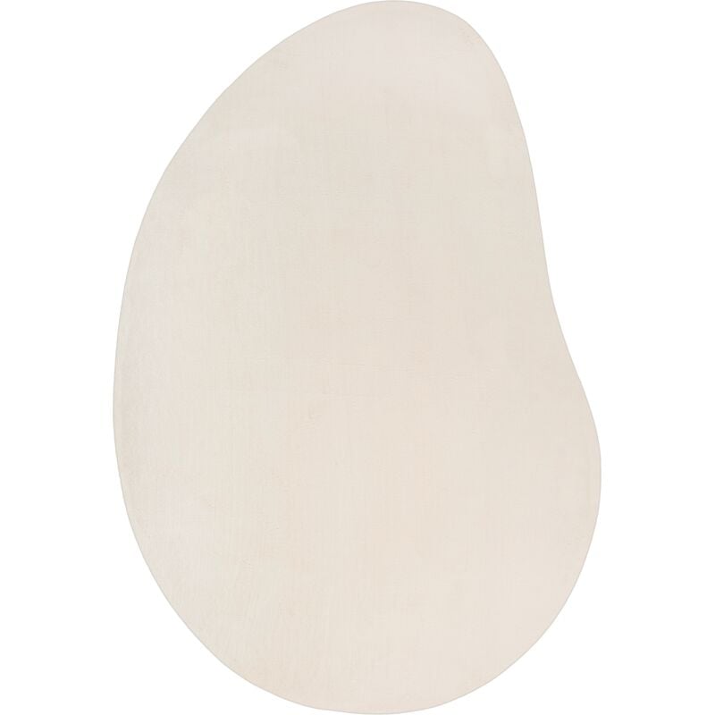 Tapis Beige 100x200 cm Polyester Antidérapant Vidaxl