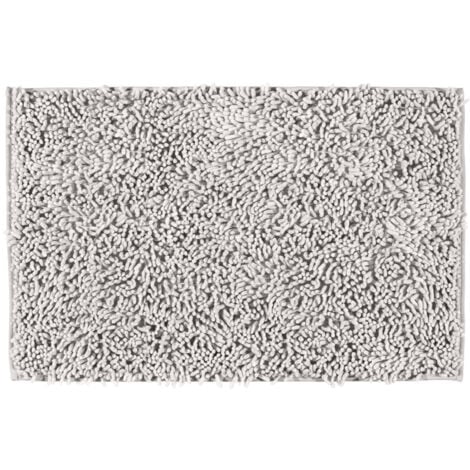 Tapis de bain Chenille gris clair