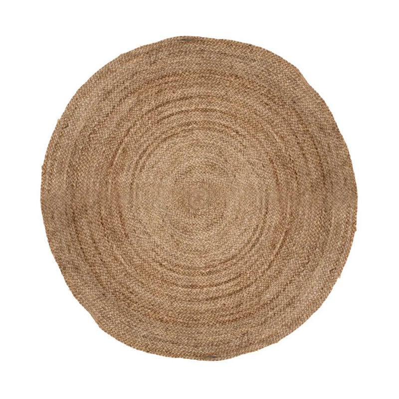 Tapis Déco Rond en Jute 'Bulo' 120cm Beige