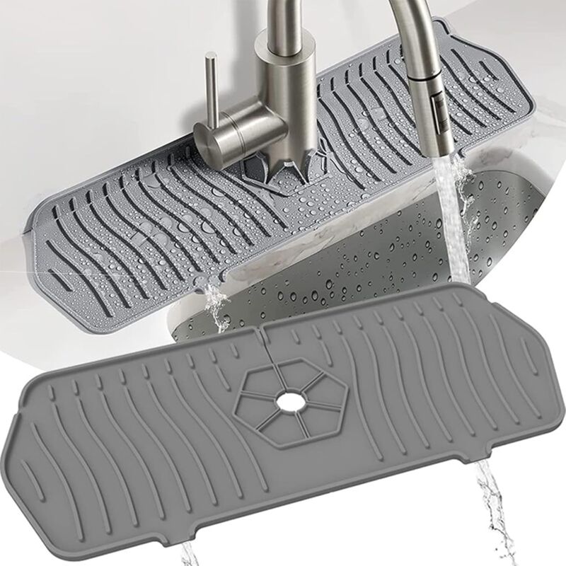 Tapis de bac collecteur d'égouttement pour poignée de robinet de 24 pouces, protection anti-éclaboussures pour évier de cuisine, tapis de séchage