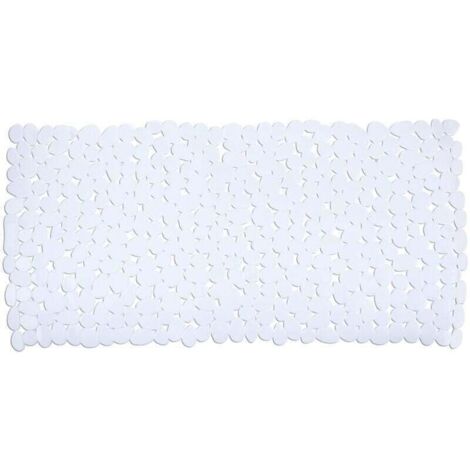 Tapis de baignoire antidérapant, tapis de bain, Paradise, PVC, 71x36 cm, Blanc