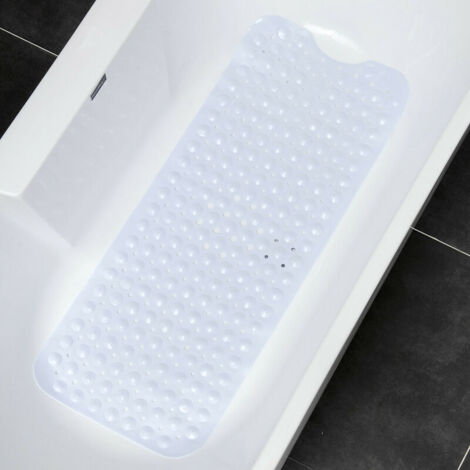 Tapis de Baignoire de Sécurité Antidérapant,Extra Long Tapis de Baignoire antidérapant,blanc transparent 40100cm