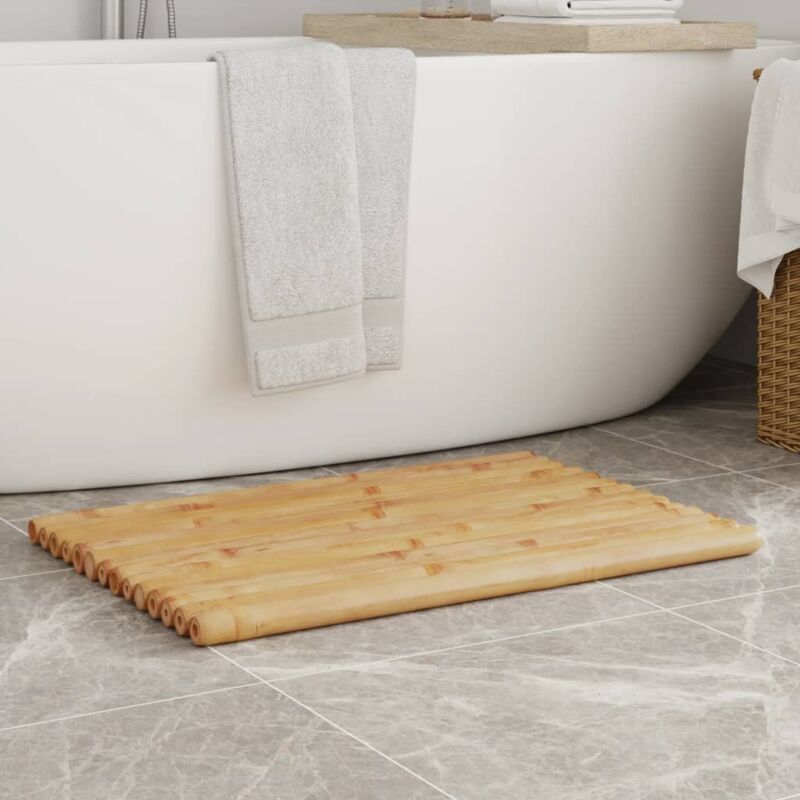 Vidaxl - Tapis de bain 2 pcs 70x50 cm bambou