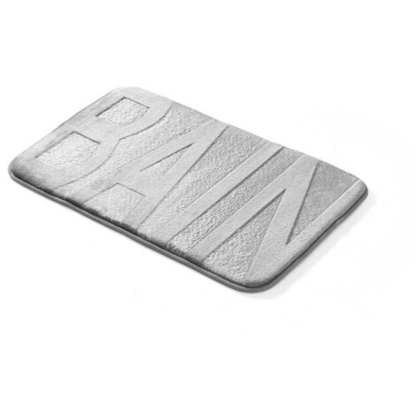 Tapis de Bain 45 x 75 cm Bain Gris Clair - Microfibre Relief - Livraison gratuite