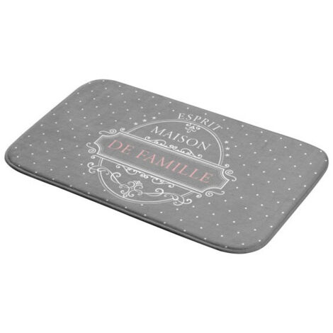 Tapis de Bain 45 x 75 cm Maison de Famille - Microfibre Imprimée - Livraison gratuite
