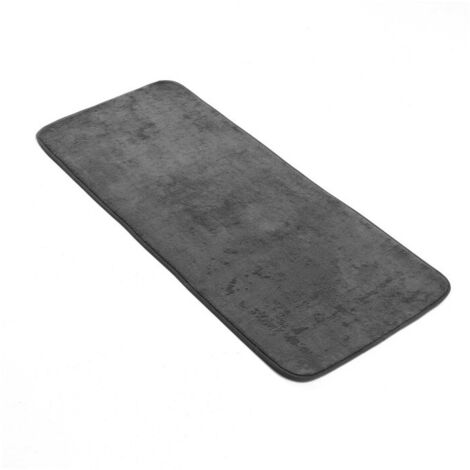 Tapis de Bain 50 x 120 cm Vitamine Anthracite - Microfibre - Livraison gratuite