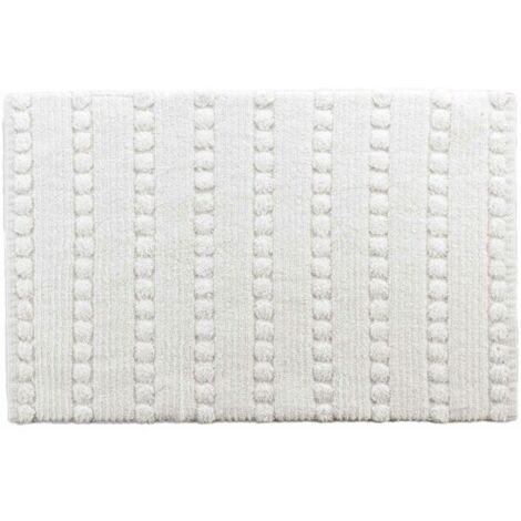 Tapis de bain 50 x 80 cm coton jacquard tisse cleonis Sans