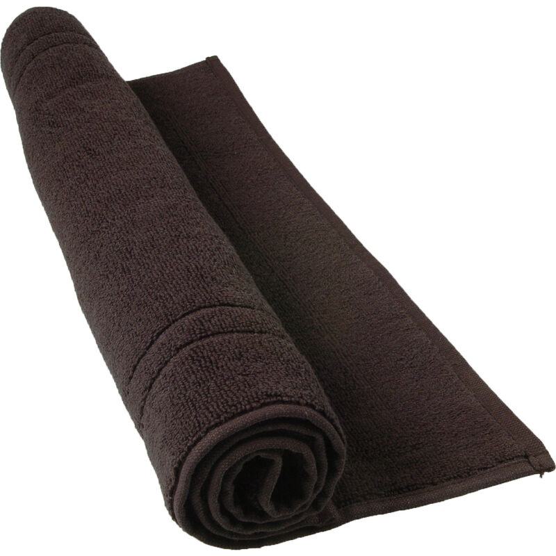 Tapis de bain 50 x 80 cm en Coton couleur Noir 50x80 cm