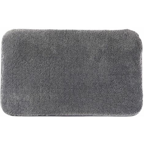 Tapis de Bain Absorbant ,Salle de Bain Tapis Starlight Lavable en Machine (Gris, 50x80cm)