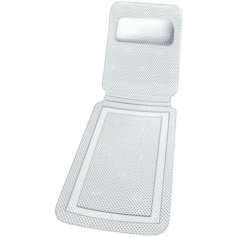 Tapis de bain antidérapant 125 x 36 cm – Ventouses pour maintien sécurisé – Confort ergonomique pour baignoire et douche – Self Confort