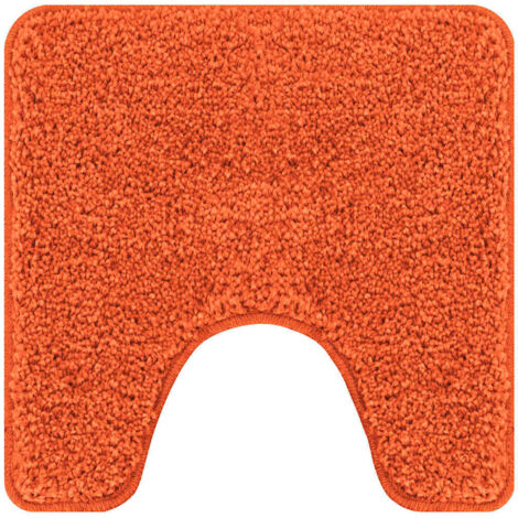 Tapis de bain antidérapant avec découpe pour toilette Orange CFW23773