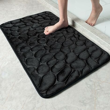 Tapis de Bain Antidérapant 100x150cm, Tapis de Douche Absorbant, Tapis  Salle de Bain Lavable Absorbant Diatomite, Doux Tapis Douche Super  Absorbant