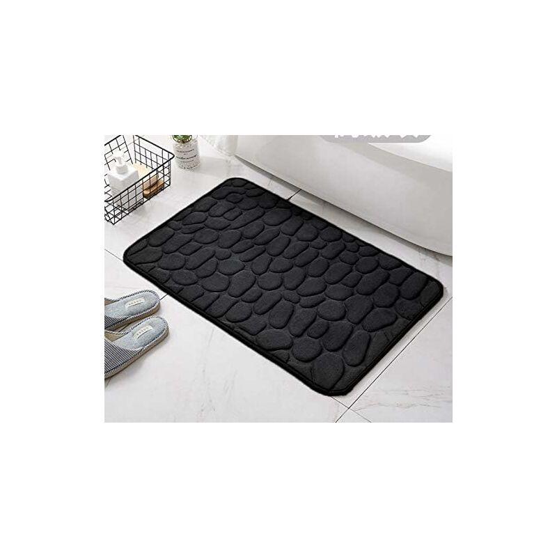 Tapis de Bain Antiderapant en Mousse Mémoiretapis, Absorbant Tapis Salle de Bain Lavable en Machine, Tapis de Douche pour Salle de Bain, 50 x 80cm,